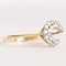 Vintage Yellow Gold and 14k White Gold with Brilliant Cut Diamond Ring, 1970s 5
