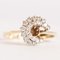 Vintage Yellow Gold and 14k White Gold with Brilliant Cut Diamond Ring, 1970s, Image 8