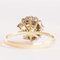 Vintage Yellow Gold and 14k White Gold with Brilliant Cut Diamond Ring, 1970s 3