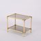 Italian Metal, Brass and Smoked Glass Coffee Table from Tommaso Barbi, 1970s 10