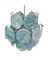Vintage Italian Murano Chandelier with 24 Blue Disks, 1990s 13