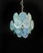 Vintage Italian Murano Chandelier with 24 Blue Disks, 1990s, Image 9