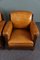 Vintage Art Deco Armchairs in Sheep Leather, Set of 2, Image 8