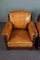 Vintage Art Deco Armchairs in Sheep Leather, Set of 2 7