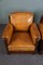 Vintage Art Deco Armchairs in Sheep Leather, Set of 2, Image 7