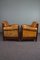 Vintage Art Deco Armchairs in Sheep Leather, Set of 2 2
