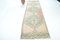 Antique Long Runner Rug in Natural Light Pink and Gray 1