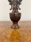 Japanese Twin Handle Bronze Vases, 1880s, Set of 2 4