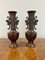 Japanese Twin Handle Bronze Vases, 1880s, Set of 2 3