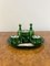 Victorian Green Dressing Table Set by Mary Gregory, 1860s, Set of 6 3