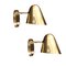 Adjustable Wall Lamps in Brass by Jacques Biny for Luminalité, 1950s, Set of 2 1