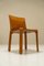 Italian Cab Chairs in Cognac Leather by Mario Bellini for Cassina, 1977, Set of 4 9