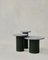 Juego de mesa auxiliar Raindrop de microcemento y verde musgo de Fred Rigby Studio. Juego de 3, Imagen 1