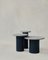 Raindrop Side Table Set in Microcrete and Midnight Blue by Fred Rigby Studio, Set of 3, Image 1