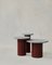 Raindrop Side Table Set in Microcrete and Terracotta by Fred Rigby Studio, Set of 3 1