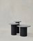 Raindrop Side Table Set in Microcrete and Black Oak by Fred Rigby Studio, Set of 3 1