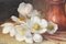 Théodore Lespinasse, Vaso con anemoni bianchi, Olio su tela, 1900, Incorniciato, Immagine 3