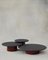 Raindrop Coffee Table Set in Black Oak and Terracotta by Fred Rigby Studio, Set of 3 1