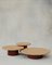 Raindrop Coffee Table Set in Oak and Terracotta by Fred Rigby Studio, Set of 3 1