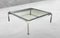 Chromed Metal Coffee Table with Glass Top, 1970s 1