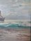 Ezelino Briante, Bateaux en mer, Oleo sobre madera, Enmarcado, Imagen 3