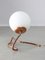 Vintage Organic Table Lamp in Copper and Opaline 1