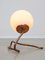 Vintage Organic Table Lamp in Copper and Opaline 9