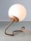 Lámpara de mesa orgánica vintage de cobre y opalino, Imagen 2
