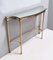 Table Console Vintage en Laiton avec Plateau en Miroir, Italie, 1960s 6