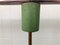 Italian Brass Chandelier in Metal and Teak with Glass Lampshade from Stilnovo, 1950s, Image 12