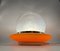 Große orange Space Age Tischlampe, 1970er 10