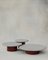 Raindrop Coffee Table Set in Microcrete and Terracotta by Fred Rigby Studio, Set of 3 1