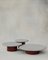 Raindrop Coffee Table Set in Microcrete and Terracotta by Fred Rigby Studio, Set of 3, Image 1
