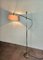 Vintage Floor Lamp Chrome-Plated Metal Brass and Fabric, Italy, 1950s 4