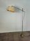 Vintage Stehlampe aus verchromtem Metall, Messing & Stoff, Italien, 1950er 3