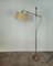 Vintage Floor Lamp Chrome-Plated Metal Brass and Fabric, Italy, 1950s 7