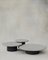 Raindrop Coffee Table Set in Microcrete and Black Oak by Fred Rigby Studio, Set of 3 1