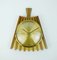 Mid-Century Modern Atlanta Electric Wall Clock in Walnut and Brass from Junghans Werk, 1960s 1