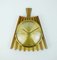 Mid-Century Modern Atlanta Electric Wall Clock in Walnut and Brass from Junghans Werk, 1960s, Image 1