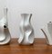 Mid-Century German White Sculptural Op Art Vases by Peter Müller for Sgrafo Modern, 1960s, Set of 6 13