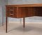 Mid-Century Italian Writing Desk in Walnut and Leather, 1950, Image 11