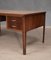 Mid-Century Italian Writing Desk in Walnut and Leather, 1950, Image 12