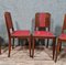 Art Deco Dining Chairs in Solid Oak, 1925s, Set of 4 3