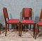 Art Deco Dining Chairs in Solid Oak, 1925s, Set of 4, Image 3