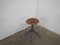 Vintage Stool in Beech and Iron, 1950s 2