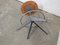 Vintage Stool in Beech and Iron, 1950s 5