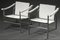 White Leather LC1 Basculant Chair by Le Corbusier, Pierre Jeanneret & Charlotte Perriand for Cassina, 1970s 1