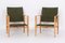 Safari Chairs with Green Canvas Fabric by Kaare Klint for Rud. Rasmussen, 1970s, Set of 2 2