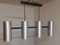 Vintage Ceiling Lamp with 4 Aluminum Tubes, 1970s, Image 1