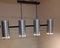 Vintage Ceiling Lamp with 4 Aluminum Tubes, 1970s, Image 4